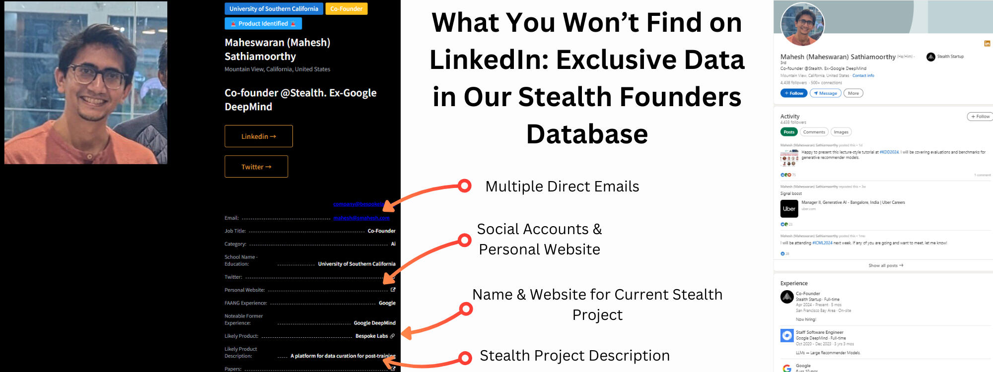 Stealth Founders versus linkedin